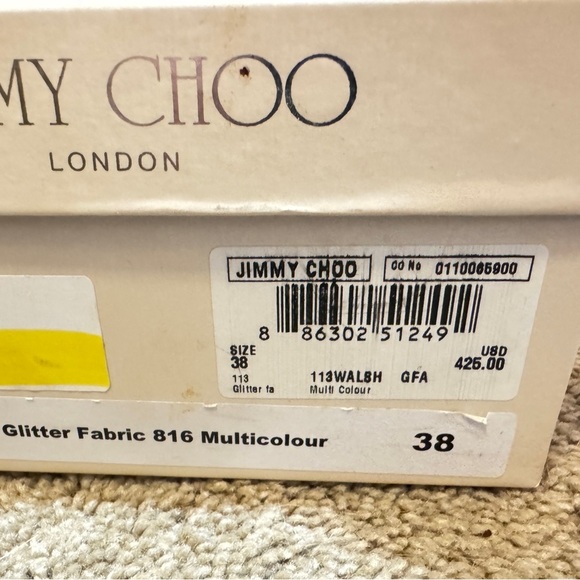 Jimmy Choo multi colored flats. Size 38. - Picture 6 of 7